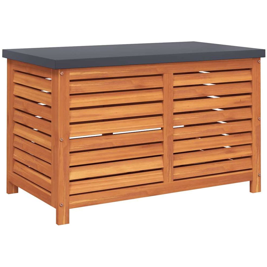 Dynbox massivt eukalyptusträ vidaXL 90 x 48 x 55 cm – bild 2