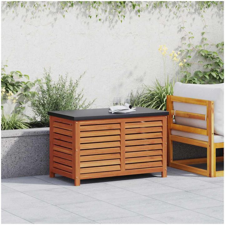 Dynbox massivt eukalyptusträ vidaXL 90 x 48 x 55 cm – bild 3