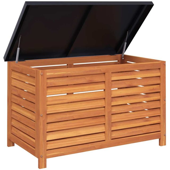 Dynbox massivt eukalyptusträ vidaXL 90 x 48 x 55 cm – bild 7