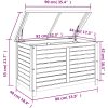 Dynbox massivt eukalyptusträ vidaXL 90 x 48 x 55 cm – miniatyr 9