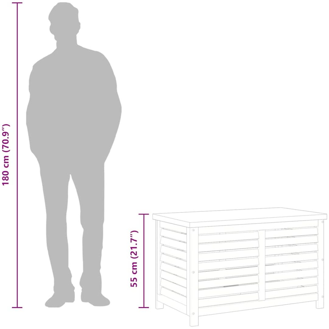 Dynbox massivt eukalyptusträ vidaXL 90 x 48 x 55 cm – bild 10
