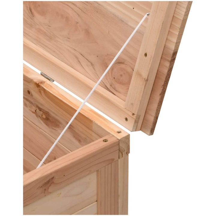 Dynbox massivt granträ vidaXL 150 x 50 x 56.5 cm – bild 7