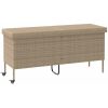 Dynbox med hjul Beige konstrottning vidaXL 160 x 55 x 75 cm – miniatyr 2