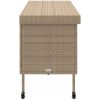 Dynbox med hjul Beige konstrottning vidaXL 160 x 55 x 75 cm – miniatyr 5