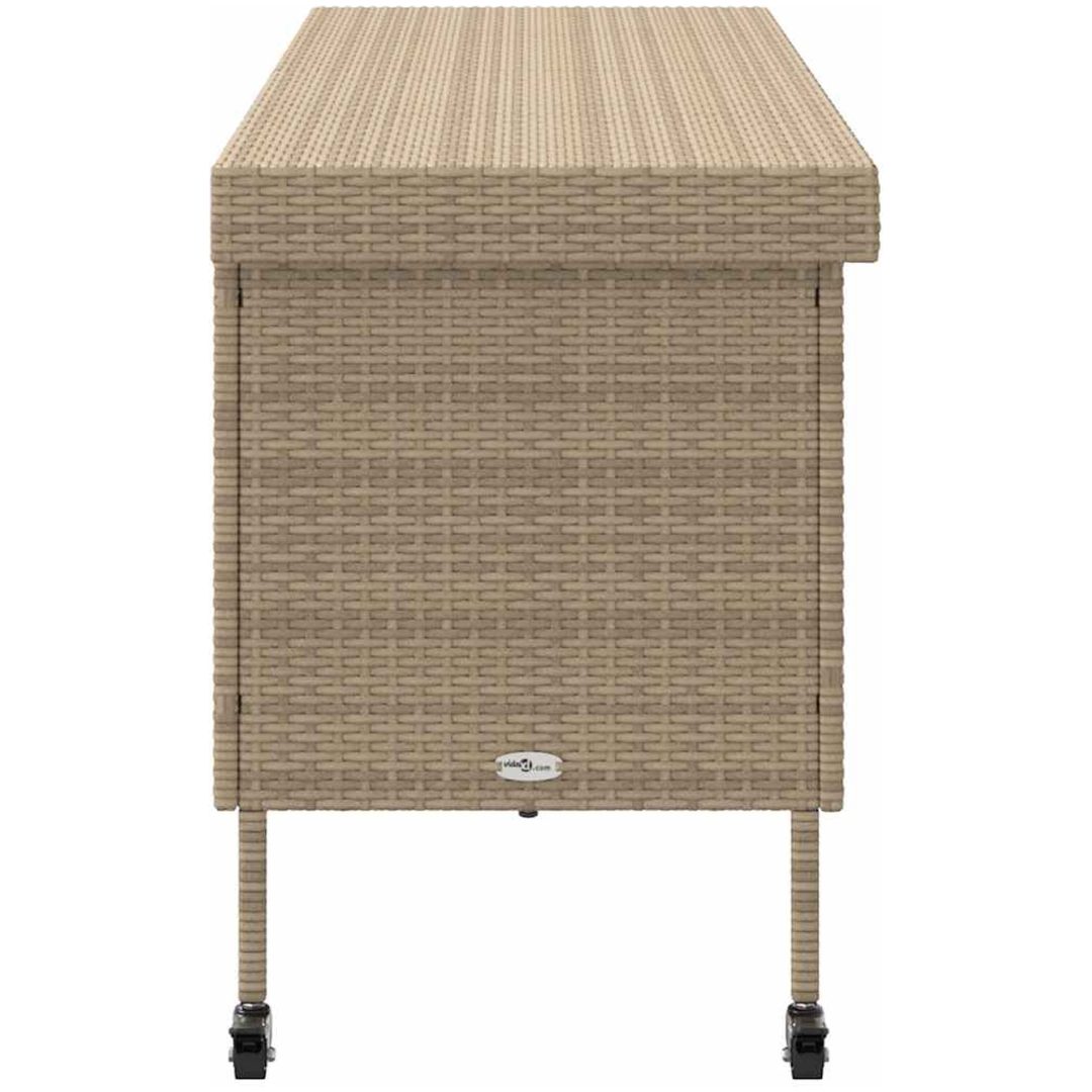 Dynbox med hjul Beige konstrottning vidaXL 160 x 55 x 75 cm – bild 5