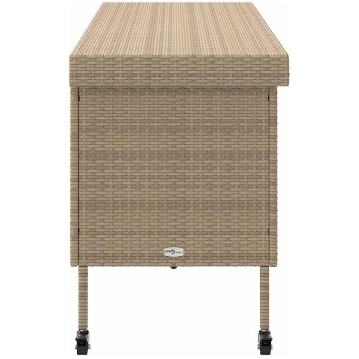 Dynbox med hjul Beige konstrottning vidaXL 160 x 55 x 75 cm – bild 5