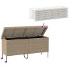 Dynbox med hjul Beige konstrottning vidaXL 160 x 55 x 75 cm – miniatyr 7