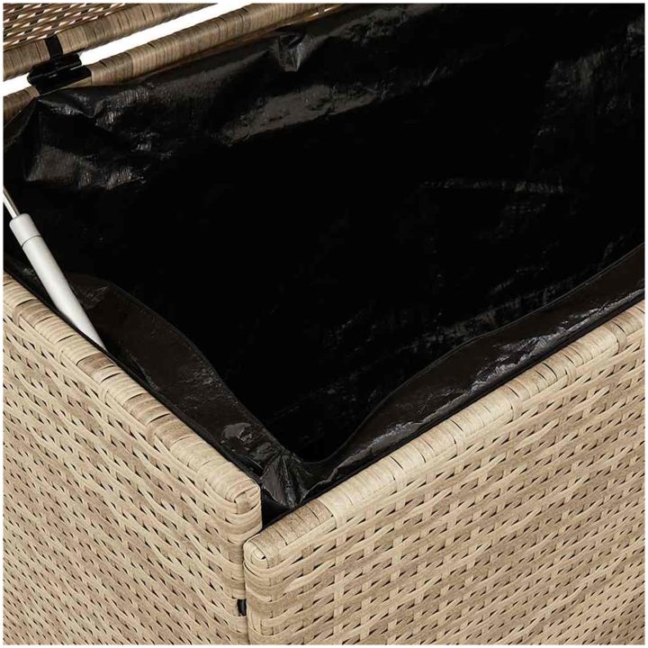 Dynbox med hjul Beige konstrottning vidaXL 160 x 55 x 75 cm – bild 8
