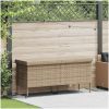 Dynbox med hjul Beige konstrottning vidaXL 160 x 55 x 75 cm – miniatyr 1