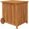 Dynbox med hjul massivt akaciaträ vidaXL 60 x 50 x 58 cm – miniatyr 2