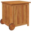 Dynbox med hjul massivt akaciaträ vidaXL 60 x 50 x 58 cm – miniatyr 3