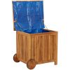 Dynbox med hjul massivt akaciaträ vidaXL 60 x 50 x 58 cm – miniatyr 6