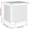 Dynbox med hjul massivt akaciaträ vidaXL 60 x 50 x 58 cm – miniatyr 8