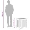 Dynbox med hjul massivt akaciaträ vidaXL 60 x 50 x 58 cm – miniatyr 9