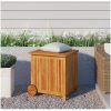 Dynbox med hjul massivt akaciaträ vidaXL 60 x 50 x 58 cm – miniatyr 1