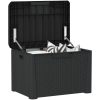 Dynbox med sittdyna antracit 125 l PP vidaXL – miniatyr 4