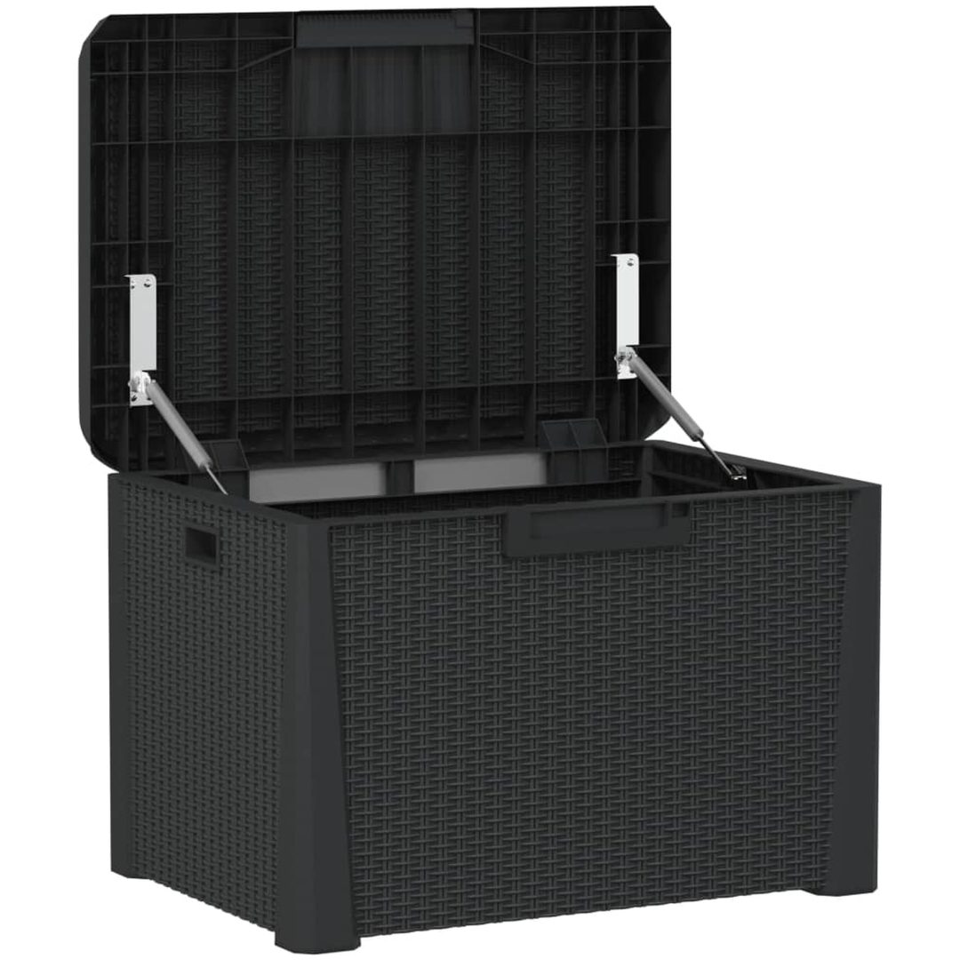 Dynbox med sittdyna antracit 125 l PP vidaXL – bild 5