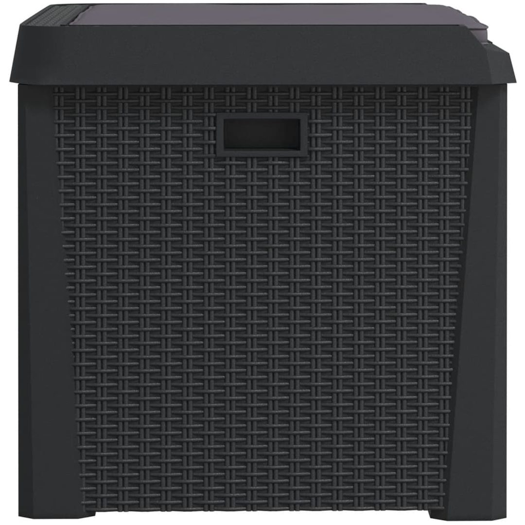 Dynbox med sittdyna antracit 125 l PP vidaXL – bild 7