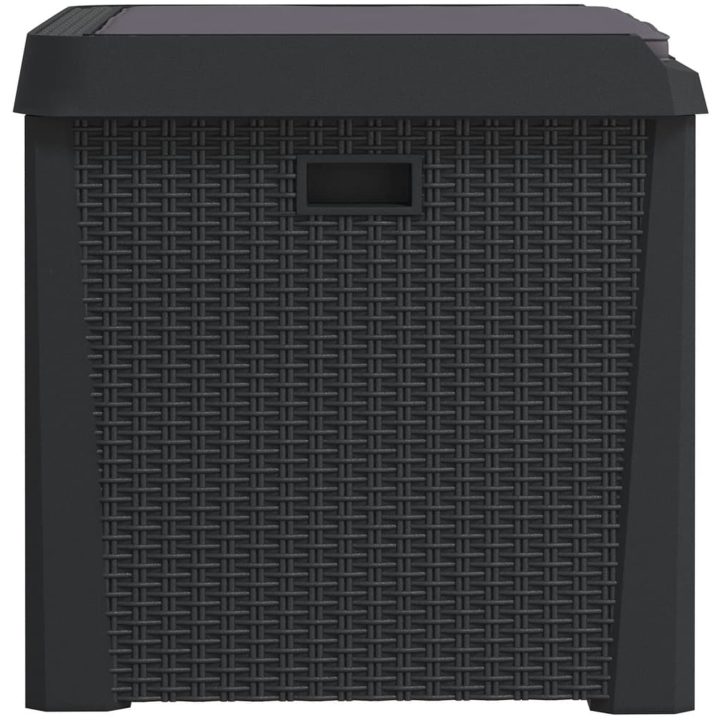Dynbox med sittdyna antracit 125 l PP vidaXL – bild 7