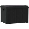Dynbox med sittdyna antracit 125 l PP vidaXL – miniatyr 8