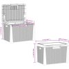 Dynbox med sittdyna antracit 125 l PP vidaXL – miniatyr 10