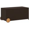Dynbox på hjul brun 190L konstrottning vidaXL 107 x 55 x 50/53 cm – miniatyr 2