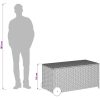 Dynbox på hjul brun 190L konstrottning vidaXL 107 x 55 x 50/53 cm – miniatyr 11
