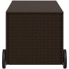 Dynbox på hjul brun 190L konstrottning vidaXL 107 x 55 x 50/53 cm – miniatyr 5