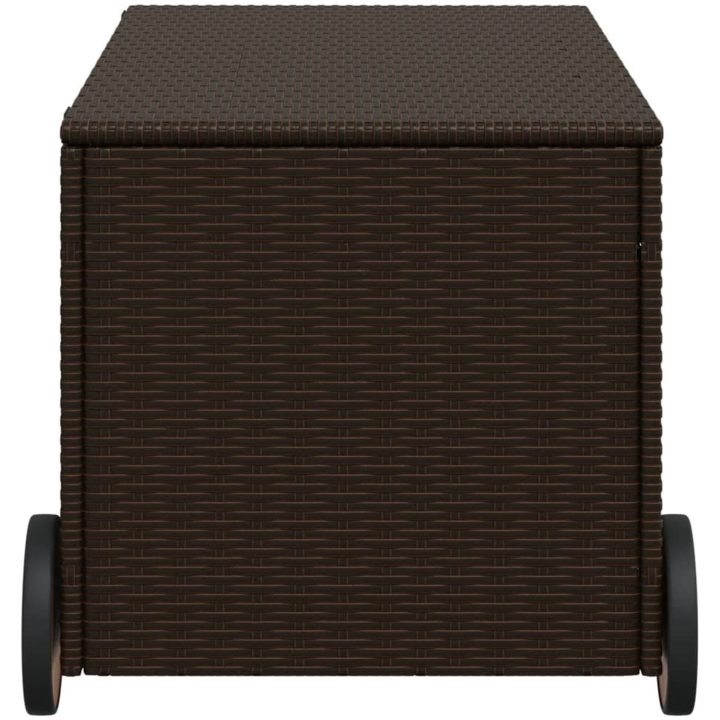 Dynbox på hjul brun 190L konstrottning vidaXL 107 x 55 x 50/53 cm – bild 5