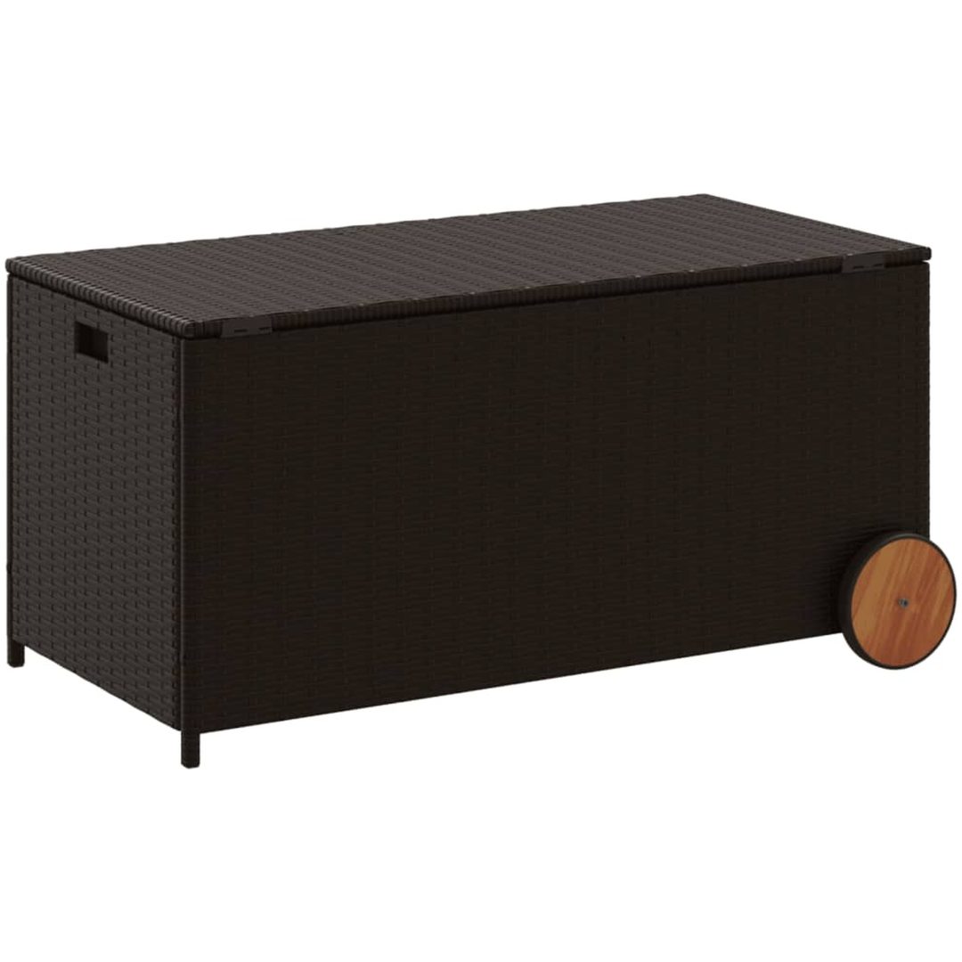 Dynbox på hjul brun 190L konstrottning vidaXL 107 x 55 x 50/53 cm – bild 6