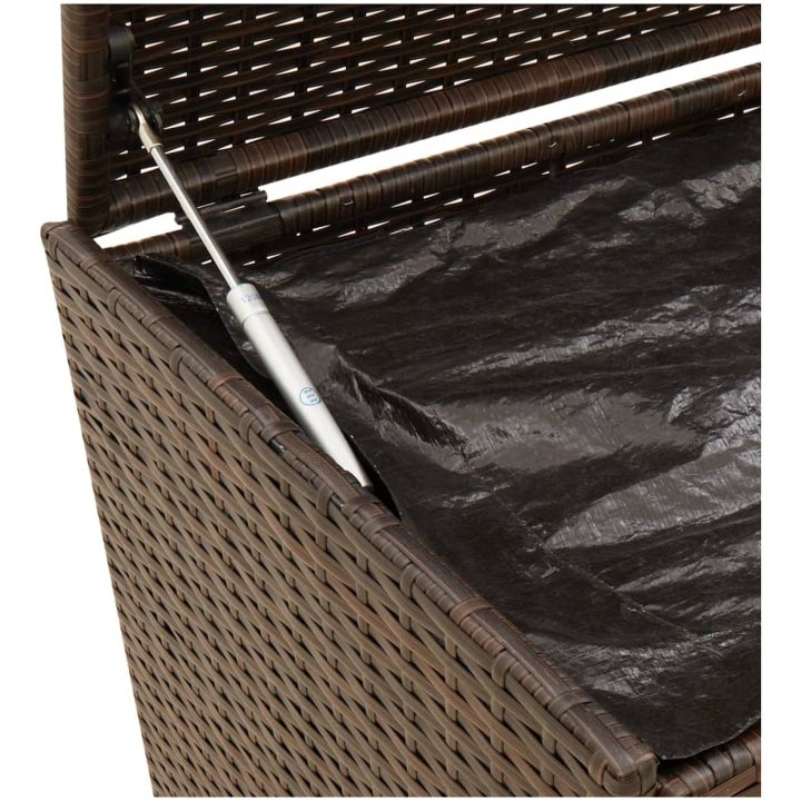 Dynbox på hjul brun 190L konstrottning vidaXL 107 x 55 x 50/53 cm – bild 8