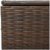 Dynbox på hjul brun 190L konstrottning vidaXL 107 x 55 x 50/53 cm – miniatyr 9