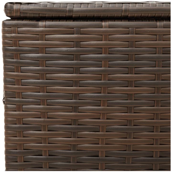 Dynbox på hjul brun 190L konstrottning vidaXL 107 x 55 x 50/53 cm – bild 9