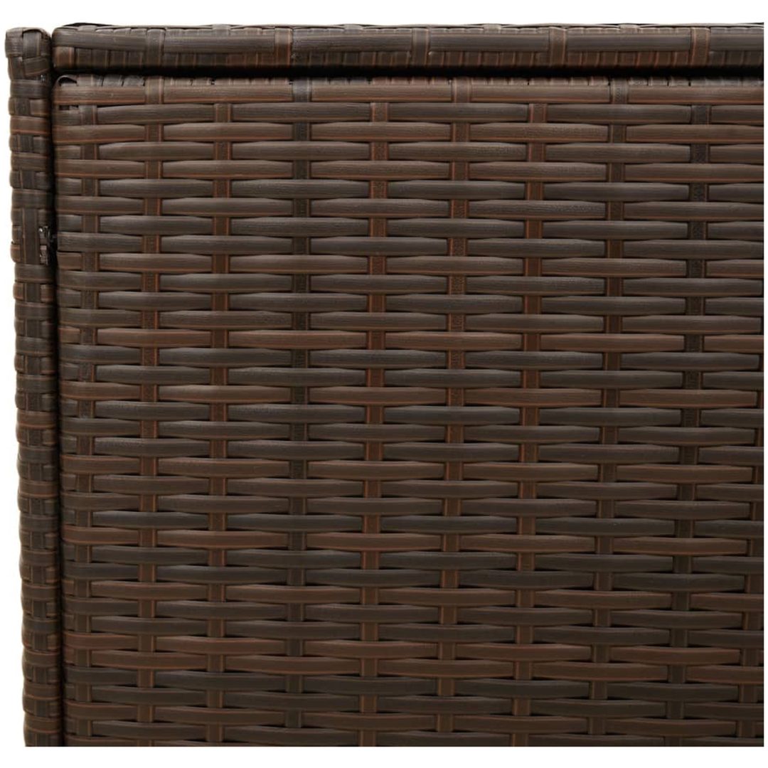 Dynbox på hjul brun 283L konstrottning vidaXL 127 x 55 x 56/59.5 cm – bild 9