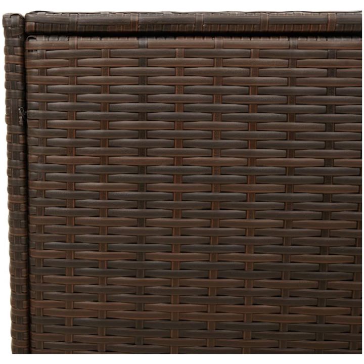 Dynbox på hjul brun 283L konstrottning vidaXL 127 x 55 x 56/59.5 cm – bild 9