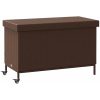 Dynbox på hjul brun konstrottning vidaXL 110 x 55 x 73 cm – miniatyr 2