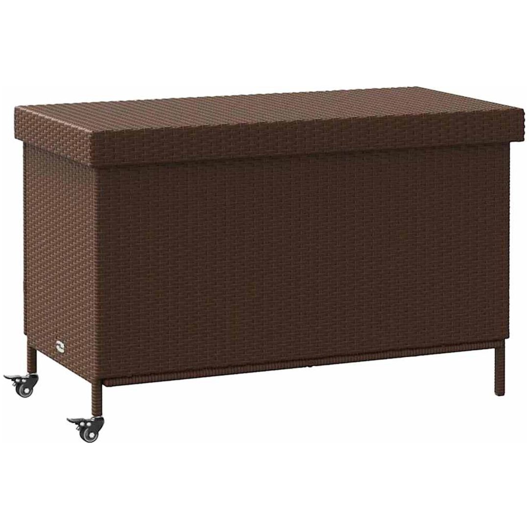 Dynbox på hjul brun konstrottning vidaXL 110 x 55 x 73 cm – bild 2