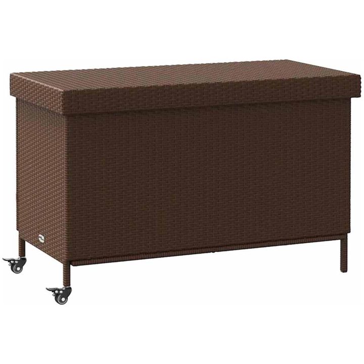 Dynbox på hjul brun konstrottning vidaXL 110 x 55 x 73 cm – bild 2