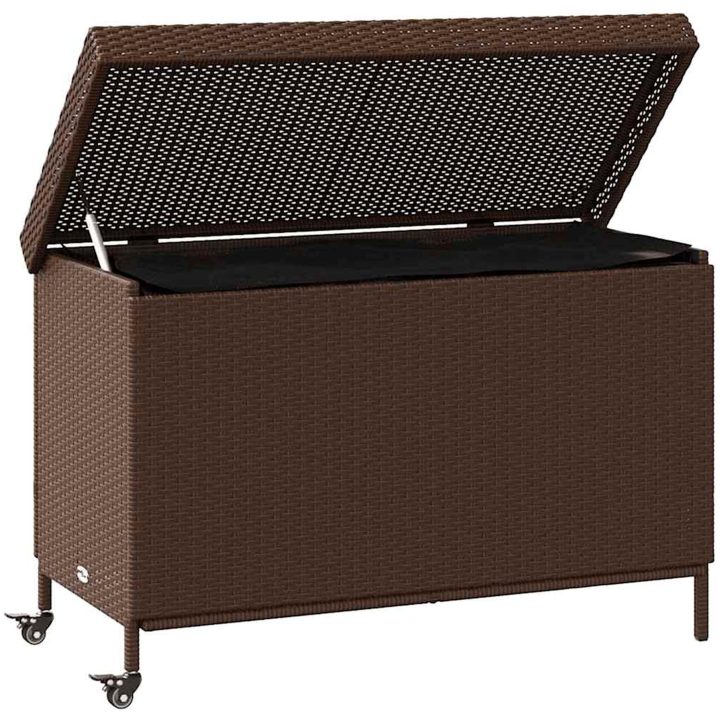 Dynbox på hjul brun konstrottning vidaXL 110 x 55 x 73 cm – bild 3