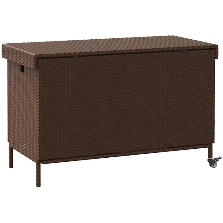 Dynbox på hjul brun konstrottning vidaXL 110 x 55 x 73 cm – bild 6