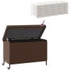 Dynbox på hjul brun konstrottning vidaXL 110 x 55 x 73 cm – miniatyr 7