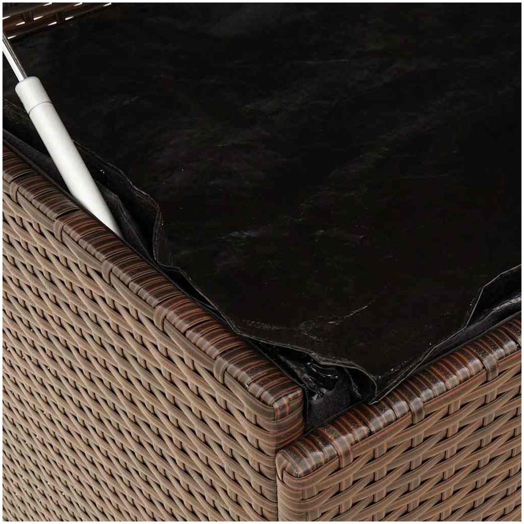 Dynbox på hjul brun konstrottning vidaXL 110 x 55 x 73 cm – bild 8