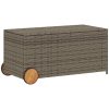 Dynbox på hjul grå 190L konstrottning vidaXL 107 x 55 x 50/53 cm – miniatyr 2