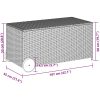 Dynbox på hjul grå 190L konstrottning vidaXL 107 x 55 x 50/53 cm – miniatyr 11