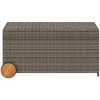 Dynbox på hjul grå 190L konstrottning vidaXL 107 x 55 x 50/53 cm – miniatyr 4