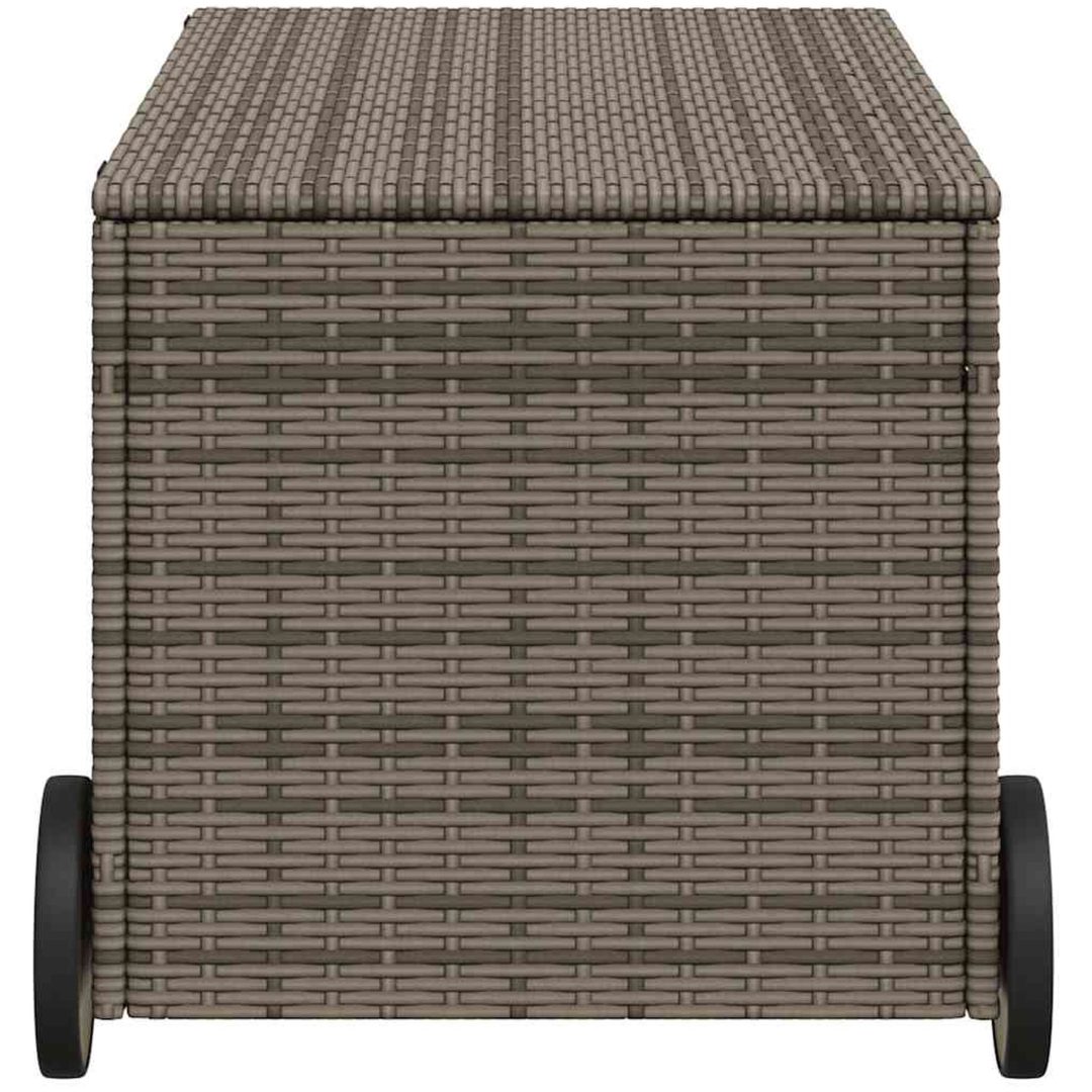 Dynbox på hjul grå 190L konstrottning vidaXL 107 x 55 x 50/53 cm – bild 5