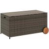 Dynbox på hjul grå 190L konstrottning vidaXL 107 x 55 x 50/53 cm – miniatyr 6