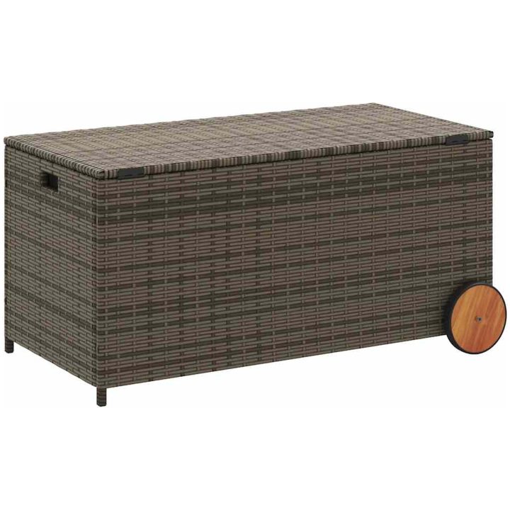 Dynbox på hjul grå 190L konstrottning vidaXL 107 x 55 x 50/53 cm – bild 6