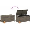 Dynbox på hjul grå 190L konstrottning vidaXL 107 x 55 x 50/53 cm – miniatyr 7