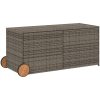 Dynbox på hjul grå 283L konstrottning vidaXL 127 x 55 x 56/59.5 cm – miniatyr 2